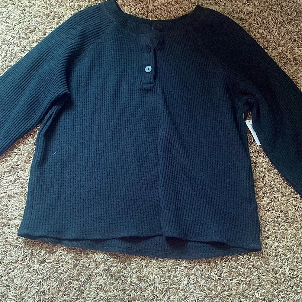 Waffle knit sweater